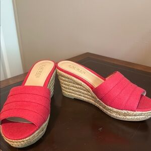 Ralph Lauren Karlis red sandals Size 8